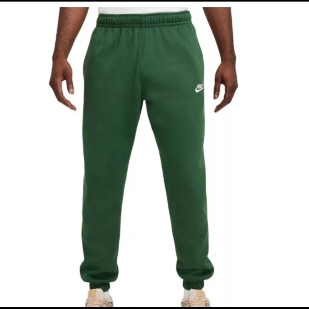 NWT Mens Nike Sportswear Club Fleece Tapered Joggers Dark Green - 2XL